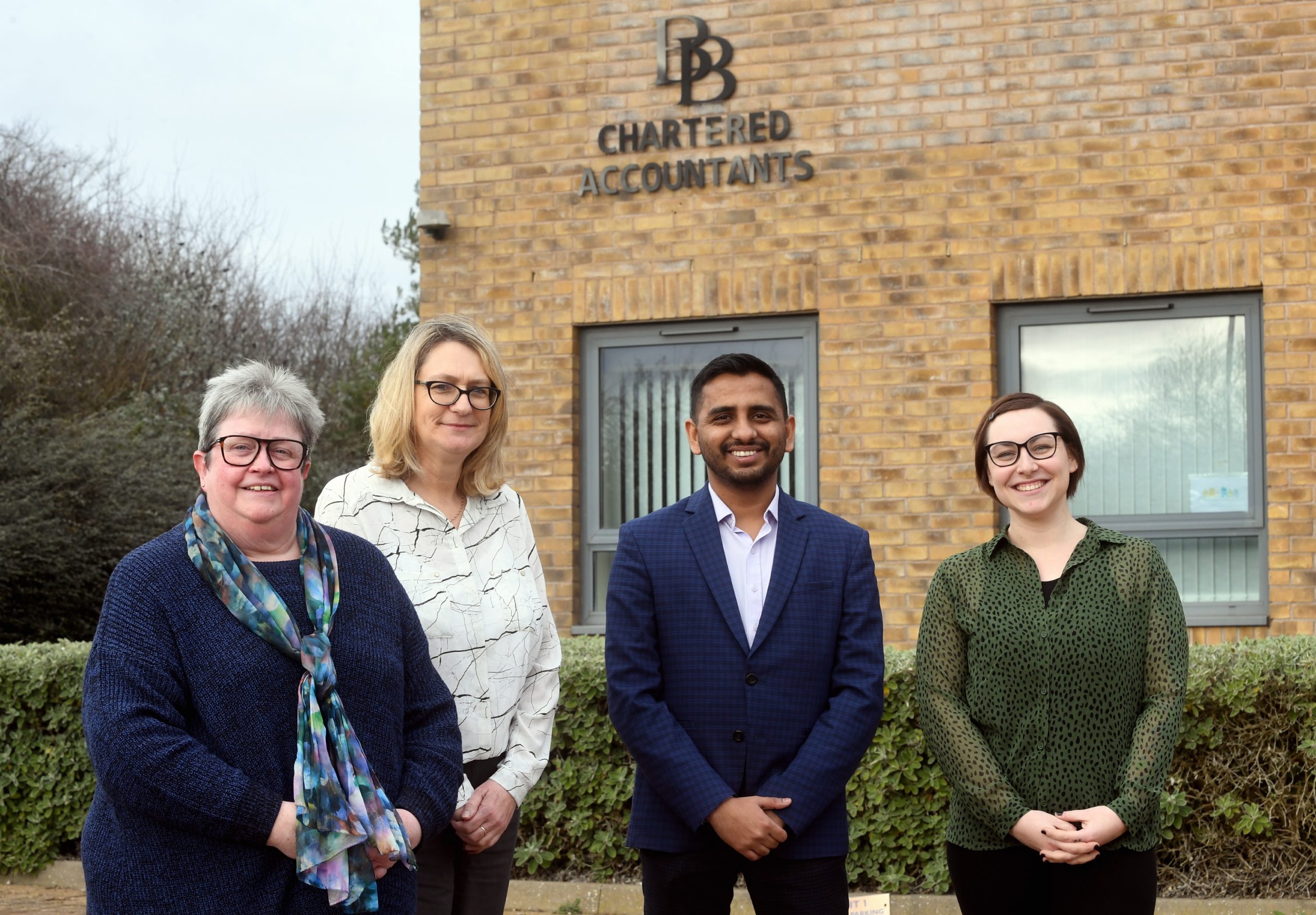 From left to right - Julie Pryke (team leader) with Mandy Smith, Sheraz Ahmed, and Amber Hartopp.